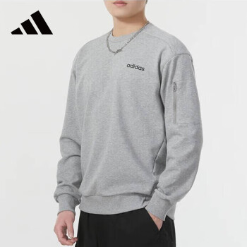 adidas 阿迪達斯 男子衛(wèi)衣春季休閑運動服圓領(lǐng)套頭衫