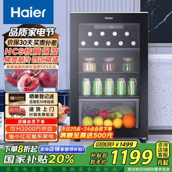 海爾 Haier DS0109LHS6D1 冰吧 109L