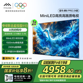 雷鸟 鹤6 Pro 24款 85英寸MiniLED 1500nits 4+64GB 平板电视机85S585C Pro