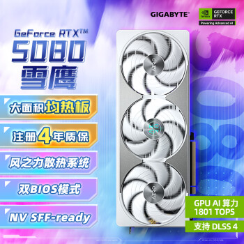 技嘉 雪鷹 GeForce RTX 5080 AERO OC SFF 16GB 顯卡