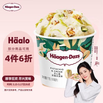 哈根達斯 H?agen·Dazs Haagen-Dazs）開心果奶霜冰淇淋100ml