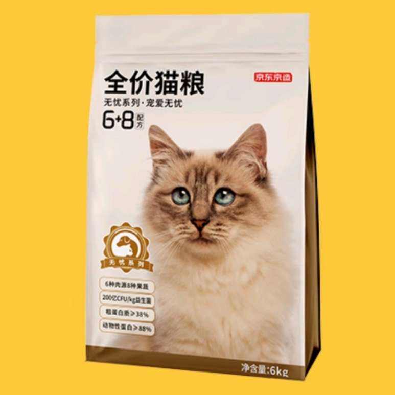 plus，需湊單：京東京造 全價(jià)無谷6種肉通用型貓糧 6kg 119.58元