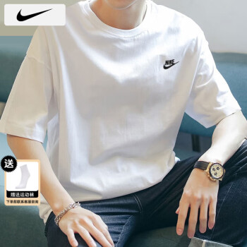 NIKE 耐克 Sportswear Club 男子运动T恤 AR4999-013 黑色 L