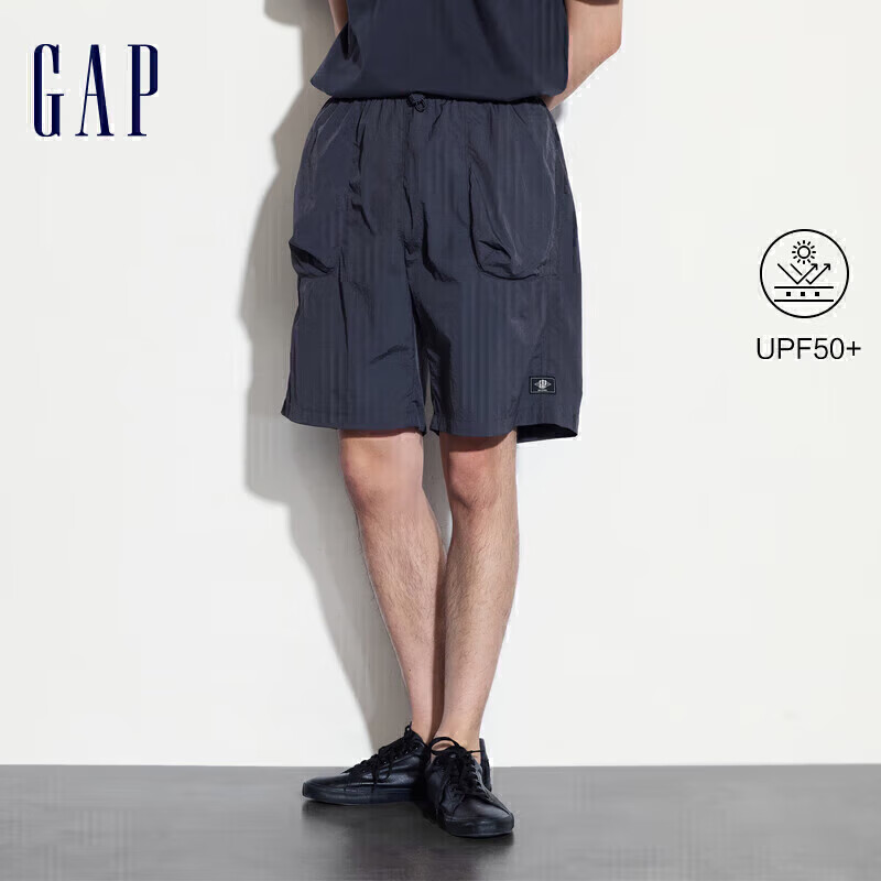 Gap 男装暗格松紧抽绳遮阳短裤 464969 201.45元