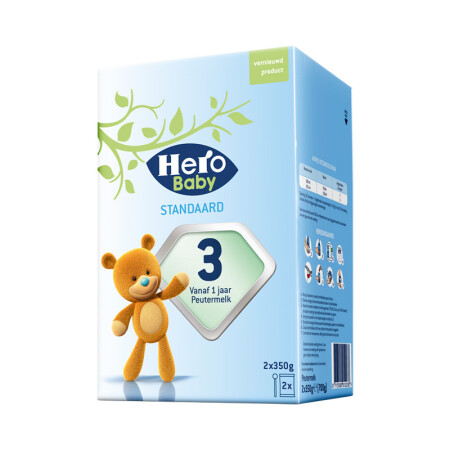 Hero Baby 幼兒奶粉 荷蘭版 3段 700g 93元（需買(mǎi)2件，需用券）