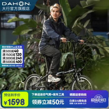 DAHON 大行 D6 折叠自行车 KBC061 黑色 20英寸 6速