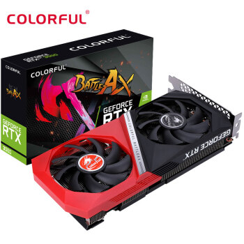 七彩虹 COLORFUL 战斧 GeForce RTX 3060 DUO 12G L 显卡 12GB 黑红色