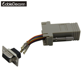 CableDeconn RJ45转串口网头转RS232RJ45转9孔网口转DB9串口转网口转接头 RJ45转DB9P公头 RS232串口转接头