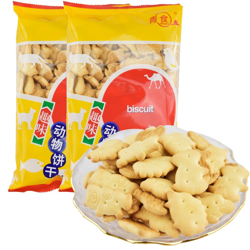 青食 趣味動(dòng)物餅干 300g*2 6袋 10.96元（需買(mǎi)2件，需用券）