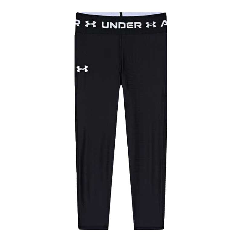 安德玛（Under Armour）裤子女童打底裤瑜伽裤女大童训练九分运动裤紧身裤速干裤1373950 83.55元（需领券）