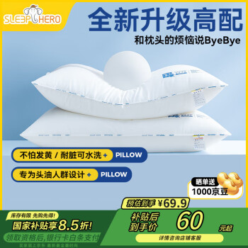 睡眠英雄 SleepHero 40支A類防螨抗菌枕頭