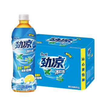 康师傅 劲凉冰红茶500ml*15瓶 薄荷口味饮品量贩装整箱