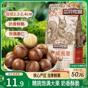 三只松鼠 夏威夷果 奶油味 160g