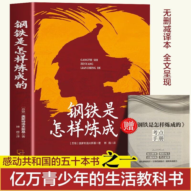 鋼鐵是怎樣煉成的 無(wú)刪減全譯本送考點(diǎn)手冊(cè) 小說(shuō) 券后1.57元