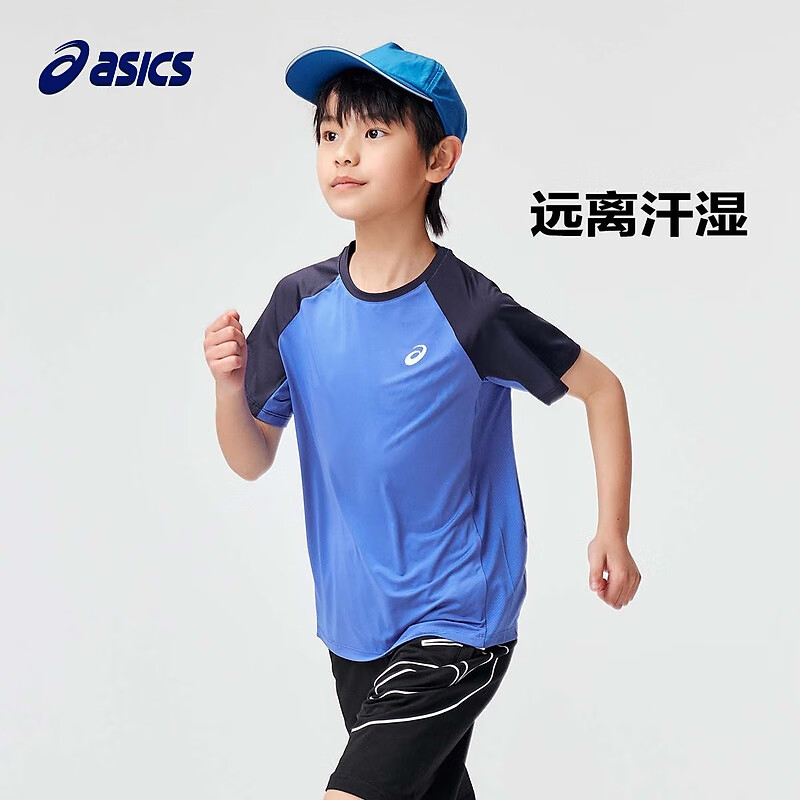 ASICS 亞瑟士 兒童速干插肩短袖T恤 券后60元