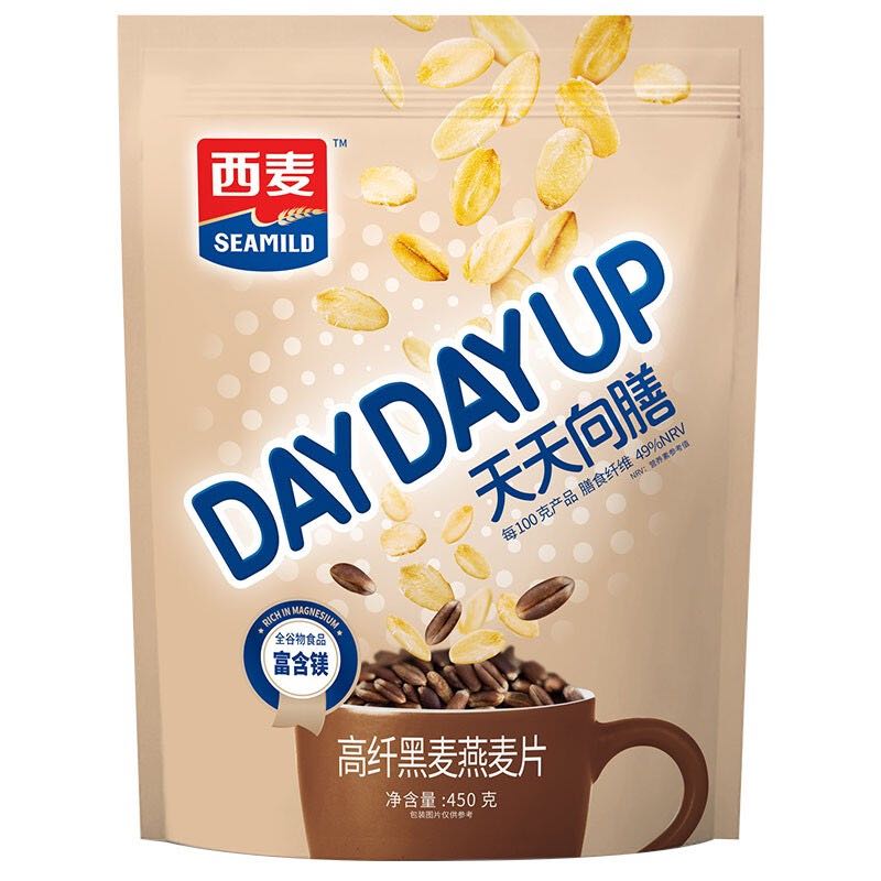 西麦 天天向膳 高纤黑燕麦片 450g 2.95元（需买2件，需用券）