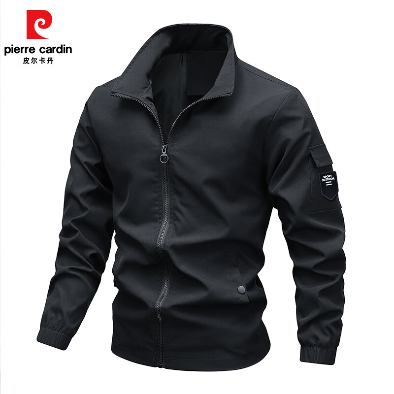 pierre cardin 皮爾·卡丹 皮爾卡丹夾克外套 簡約時尚運動風衣立領(lǐng)衣服 ￥64.9