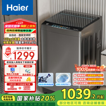 海爾 Haier EB120B53Mate1 變頻波輪洗衣機(jī) 12kg 博卡灰