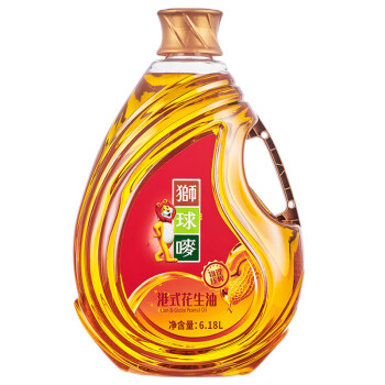 移動(dòng)端、京東百億補(bǔ)貼：獅球嘜 一級(jí) 港式花生油 6.18L