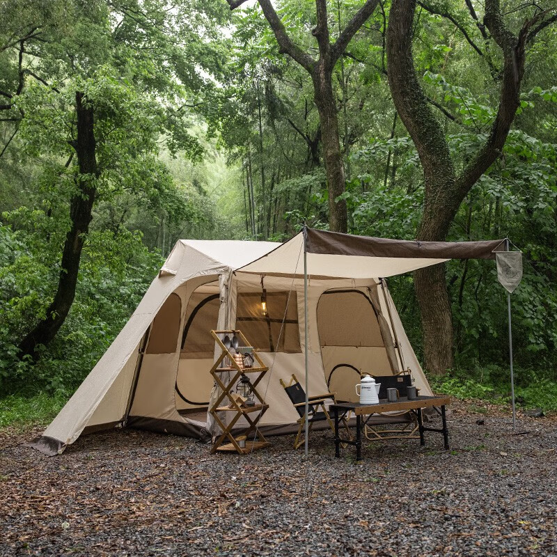 挪客 NatureHike屋脊帳篷戶外露營3-4人野營便攜折疊帳篷防雨防風(fēng) 徒步綠（雪裙版） 券后638.62元