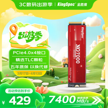 金勝維 KingSpec 1TB SSD固態(tài)硬盤 M.2接口 PCIe4.0 2280 讀速7450MB/S NVMe 臺(tái)式機(jī)筆記本通用 XG7000系列