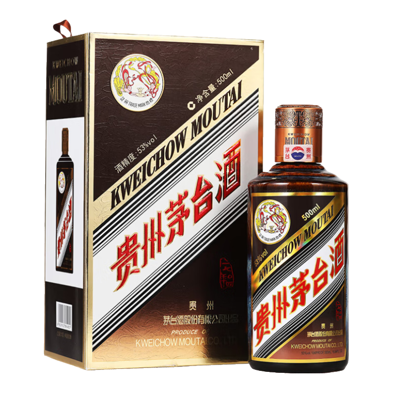 PLUS會員：茅臺（MOUTAI）彩釉珍品 醬香型白酒 53度 500ml 單瓶裝  4057.52元