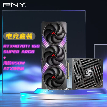 必恩威 PNY RTX4070Ti Super 16GB  ARGB显卡 海韵850W电源套装