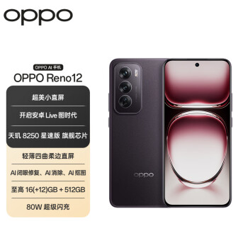 OPPO Reno12 5G手机 12GB+256GB 乌木黑