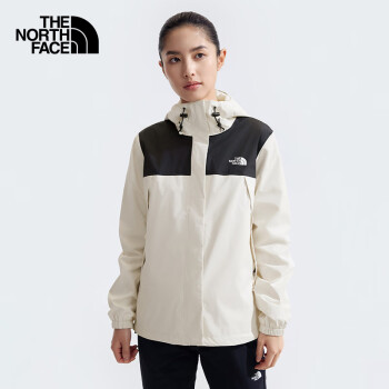 THE NORTH FACE 北面 冲锋衣女户外防风防泼单层硬壳外套5K2X 米白色/ROU XL