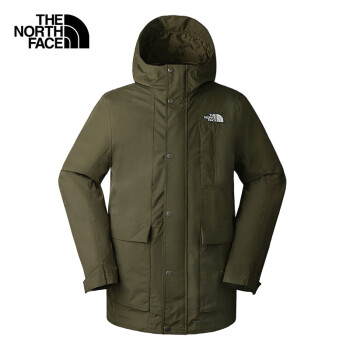 THE NORTH FACE 北面 沖鋒衣男戶外保暖羽絨內(nèi)膽三合一沖鋒外套8DMJ 綠色/21L M