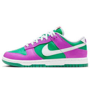 NIKE 耐克 官方DUNK LOW女子運動鞋板鞋陸沖復古低幫FD9924 35.5 311體育場綠/白色/白色/夢幻紫紅/熱情紅