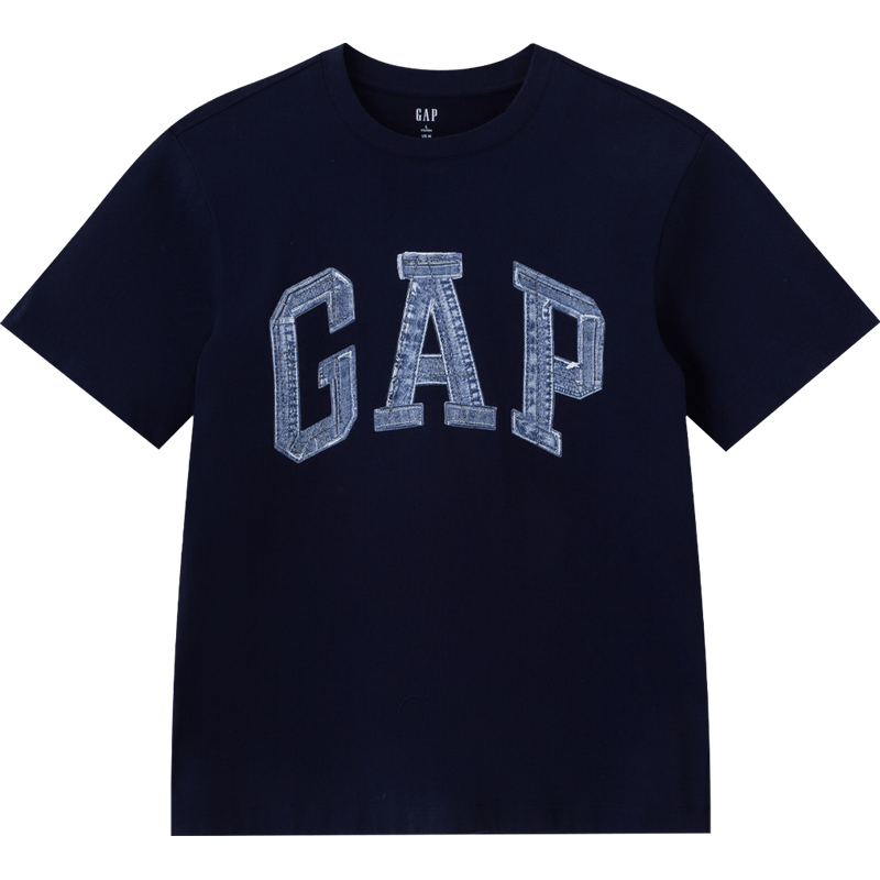 再降價(jià)、PLUS會員：Gap 男女裝 夏季短袖 拼接字母logo +湊單 52.84元（需領(lǐng)券）