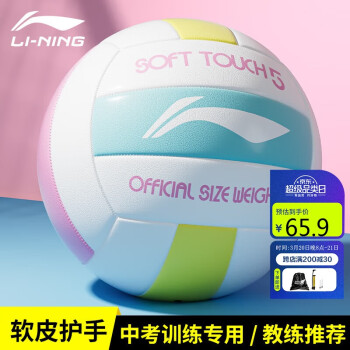 李寧 LI-NING 排球中考專(zhuān)用標(biāo)準(zhǔn)比賽訓(xùn)練5號(hào)成人青少年兒童初中小學(xué)軟硬排五號(hào)