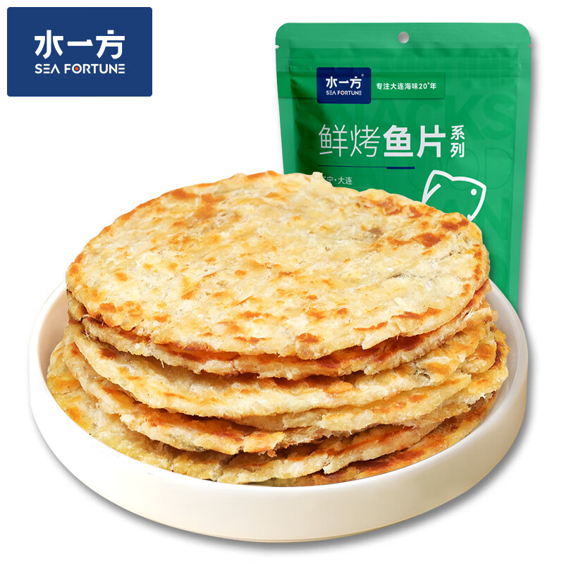 水一方 現(xiàn)烤烤魚片海味零食辦公室休閑零食大連特產(chǎn)魚片 5.83元（需買6件，需用券）