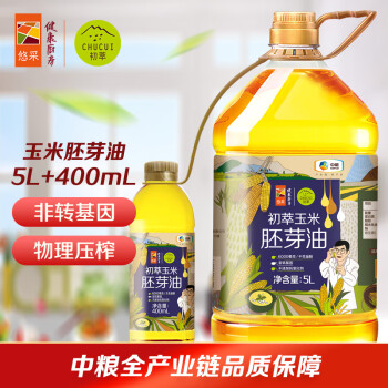 初萃 玉米胚芽油 5L+400mL