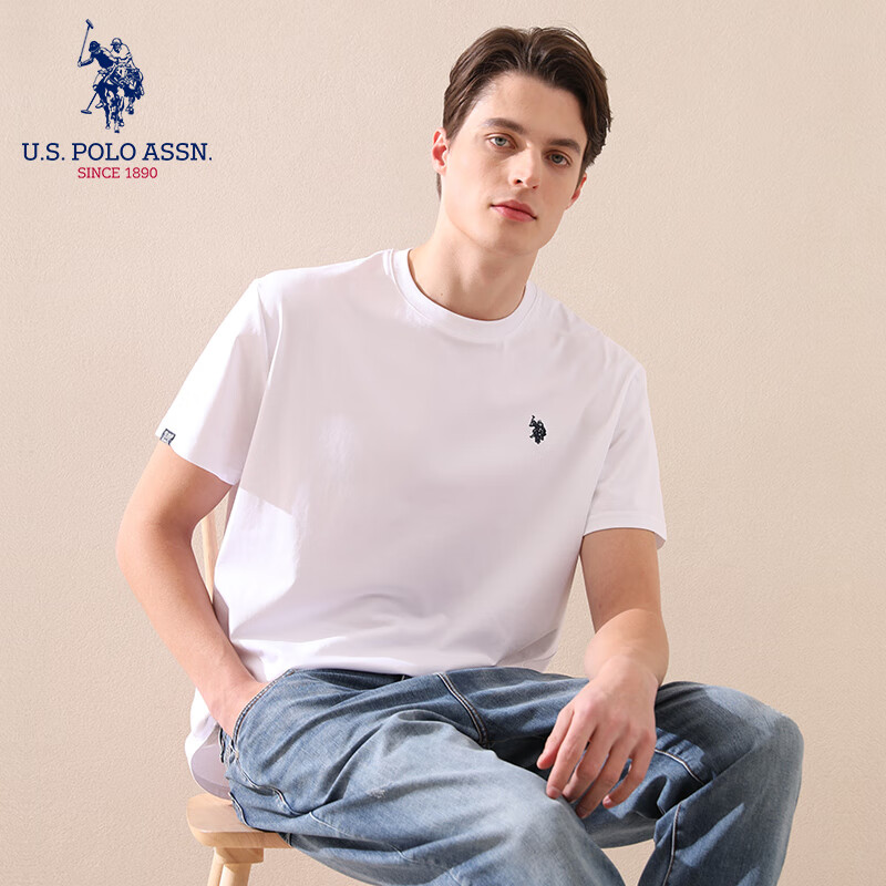 U.S. POLO ASSN. 美國馬球協(xié)會 短袖男保羅夏季7A抗菌涼感T恤 47.5元（需買2件，需用券）