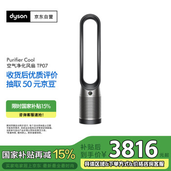 戴森 dyson TP07 空氣凈化循環(huán)扇 黑鎳色