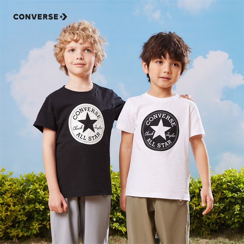 PLUS會(huì)員：Converse 匡威 兒童短袖 60.8元 包郵（需領(lǐng)券）