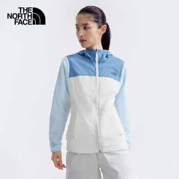 THE NORTH FACE 北面 防曬衣女戶外防風(fēng)夾克8BAA 藍白拼色/3YU M