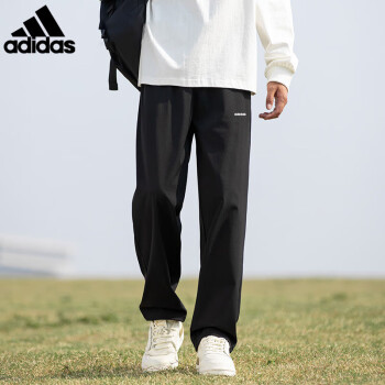 adidas 阿迪達(dá)斯 夏季運(yùn)動(dòng)透氣快干口袋拉鏈訓(xùn)練跑步休閑運(yùn)動(dòng)褲 2XL碼 黑色/快干平口