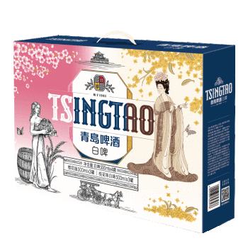 京東百億補貼：TsingTao 青島啤酒 經(jīng)典*4+櫻花*3+桂花*3 500ml*10罐 白啤禮盒 65.55元 包郵