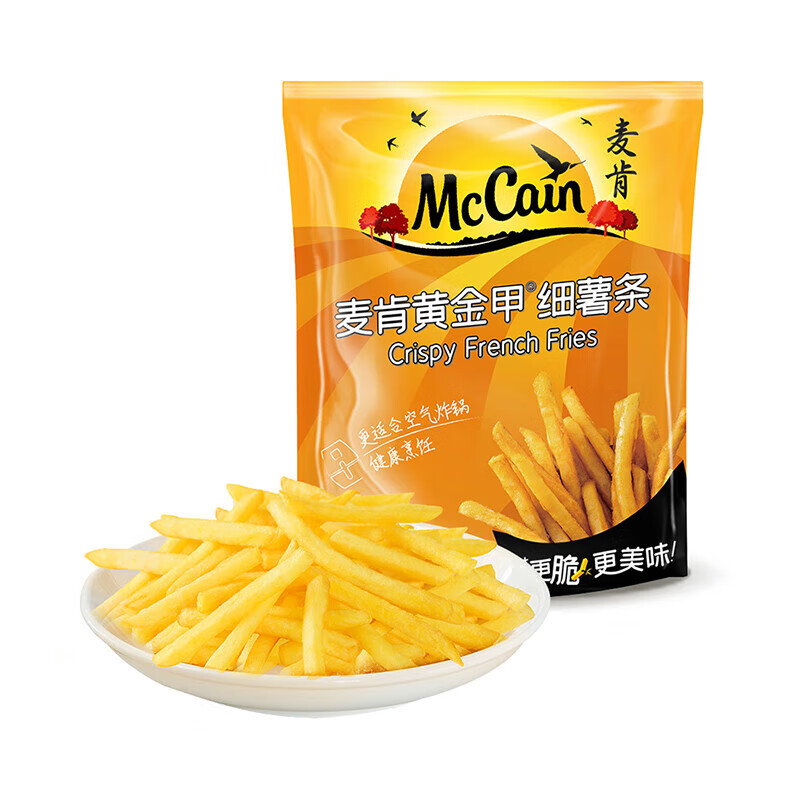 麥肯 McCain 冷凍薯制品 空氣炸鍋食材 小吃下午茶薯?xiàng)l 黃金甲細(xì)薯?xiàng)l 320g 17元（需買4件，需用券）