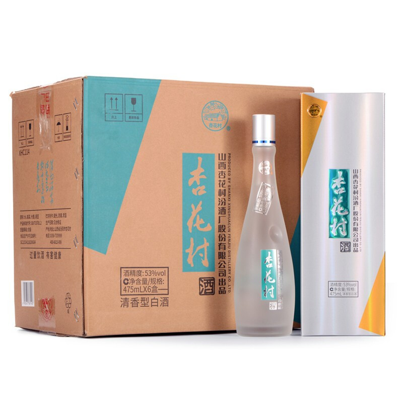 汾酒 杏花村 鲲鹏有志 53度 清香型白酒 475ml*6瓶 券后378元