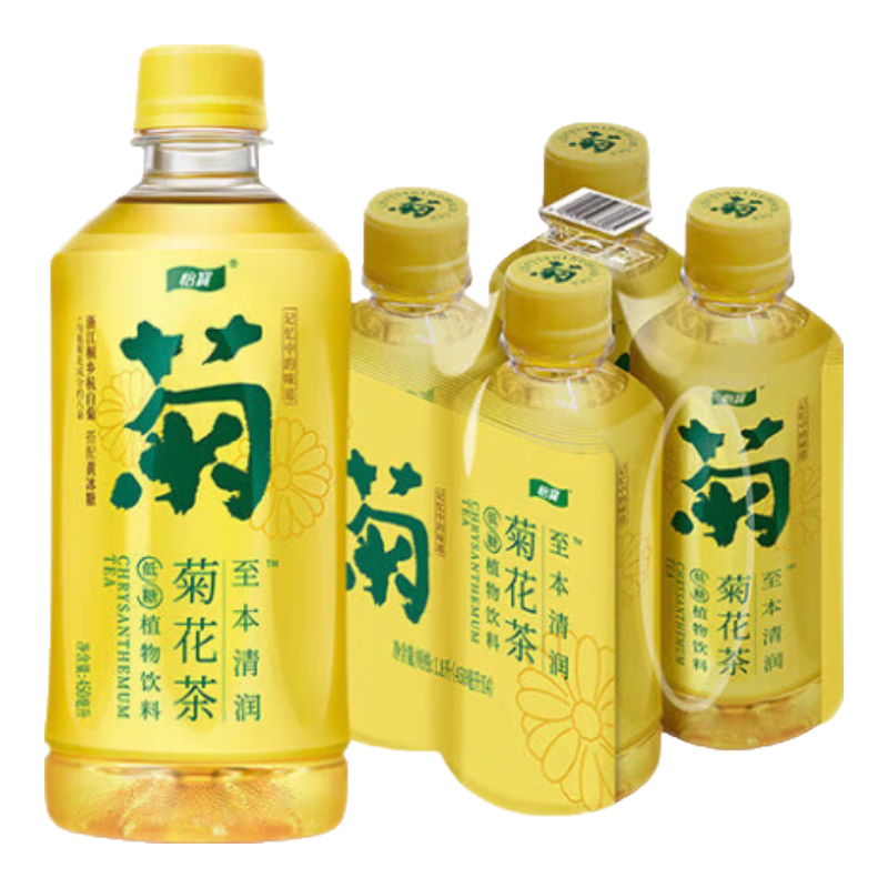 怡寶 至本清潤菊花茶植物飲料450ml*4瓶/嘗鮮裝 7.9元包郵