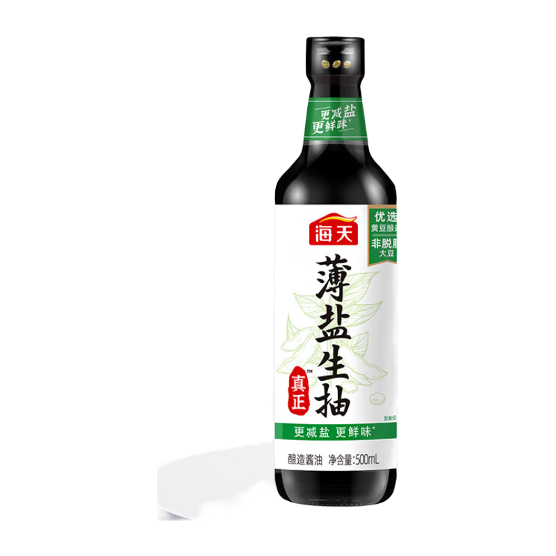 plus會(huì)員：海天醬油 薄鹽生抽 500mL 6.41元包郵（需用券）