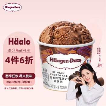 比利時(shí) Durobor H?agen·Dazs 哈根達(dá)斯 比利時(shí)巧克力冰淇淋 81g