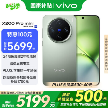 vivo X200 Pro mini 5G手机 16GB+1TB 钛青