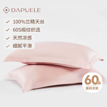 大樸致美 DAPU 大樸致美 60S 蘭精天絲枕套 2只裝 橡皮粉