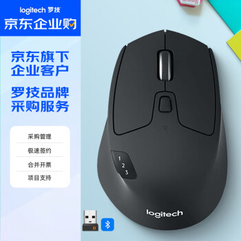 羅技 logitech M720 2.4G藍牙 優(yōu)聯(lián) 雙模無線鼠標(biāo) 1000DPI 黑色