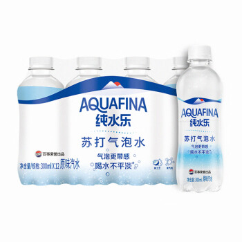 AQUAFINA 纯水乐 pepsi 百事 纯水乐苏打气泡水300ml*12瓶